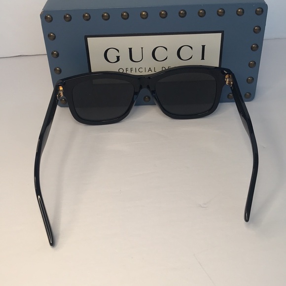 New Authentic- GUCCI Grey Square Men's Sunglasses
GG0824S 005 55 - Picture 10 of 16